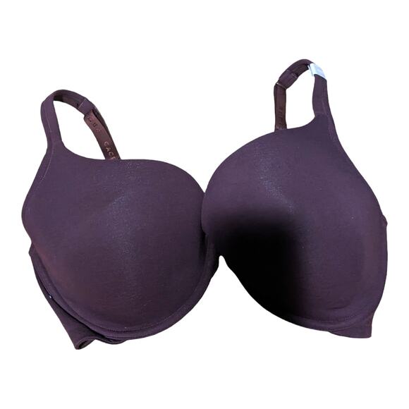 Cacique Boost Plunge Padded Underwire Bra Brown Red Color 44DDD - Picture 2 of 10